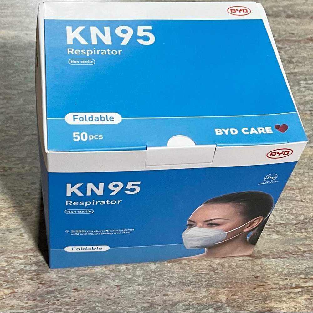 NIB KN95 respirator foldable masks. 50 pieces